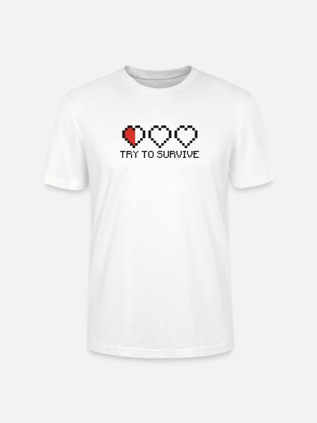 Try to survive 2c T-Shirts - Stanley/Stella Unisex Bio-T-Shirt CRAFTER - Weiß