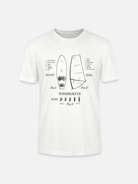 Legende Windsurf Windsurf Finnen - Stanley/Stella Unisex Bio-T-Shirt CRAFTER - Weiß