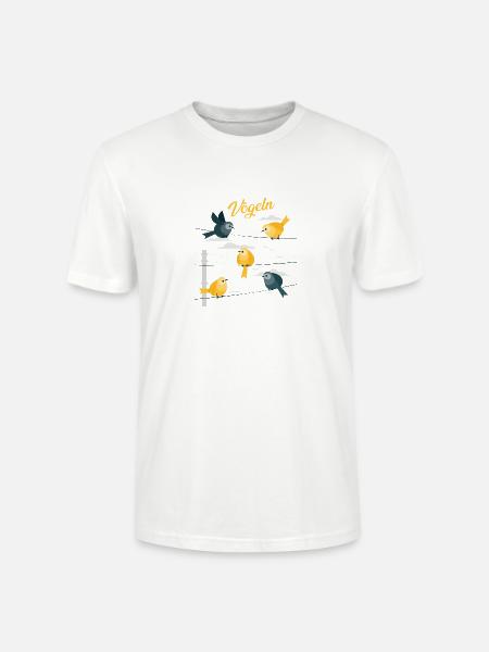 Vögeln - Stanley/Stella Unisex Bio-T-Shirt CRAFTER - Weiß