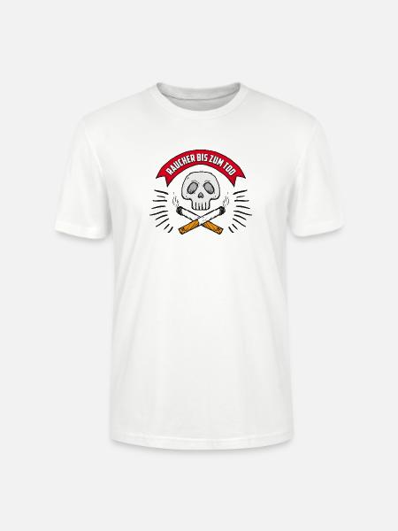 Raucher bis zum Tod - Stanley/Stella Unisex Bio-T-Shirt CRAFTER - Weiß