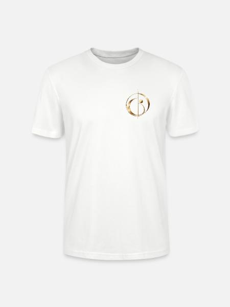 Business Elegance – Elegantes Gold-Emblem - Stanley/Stella Unisex Bio-T-Shirt CRAFTER - Weiß