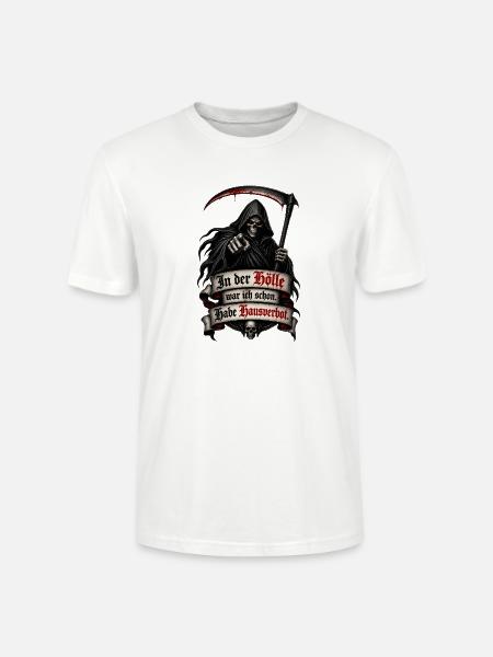 Sensenmann mit Höllen Hausverbot - Stanley/Stella Unisex Bio-T-Shirt CRAFTER - Weiß