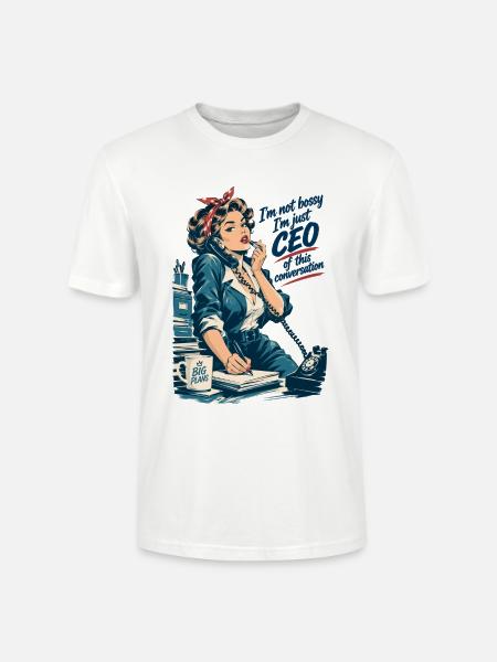 Retro Chefin: CEO of this conversation - Stanley/Stella Unisex Bio-T-Shirt CRAFTER - Weiß