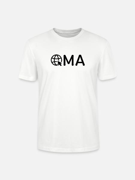 Oma mit Internet-Symbol – Schwarz - Stanley/Stella Unisex Bio-T-Shirt CRAFTER - Weiß