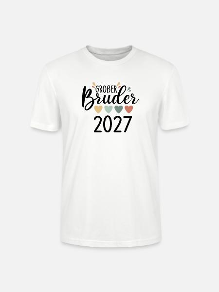 Großer Bruder 2027 Ankündigung - Stanley/Stella Unisex Bio-T-Shirt CRAFTER - Weiß