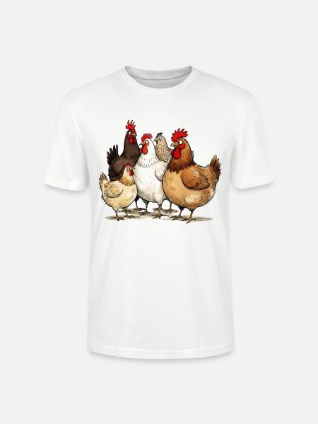 Hennentruppe am Hof Hühner-Flüsterer - Stanley/Stella Unisex Bio-T-Shirt CRAFTER - Weiß