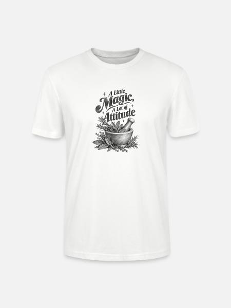 Kleines Zauberrezept, viel Attitüde - Stanley/Stella Unisex Bio-T-Shirt CRAFTER - Weiß