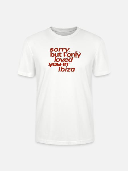 Ibiza-Liebe im Rotdruck - Stanley/Stella Unisex Bio-T-Shirt CRAFTER - Weiß