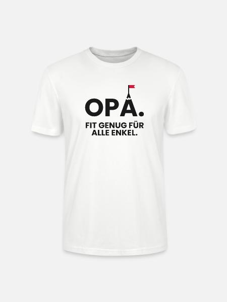 Fitter Opa am Berg für alle Enkel - Stanley/Stella Unisex Bio-T-Shirt CRAFTER - Weiß