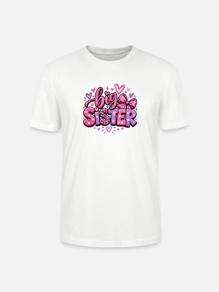 Big Sister - Große Schwester - Geschwister - Stanley/Stella Unisex Bio-T-Shirt CRAFTER - Weiß