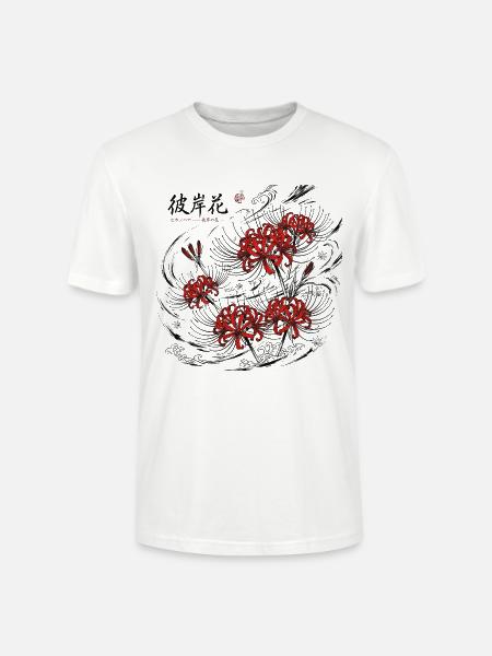 Japanische Black Red Lily - Stanley/Stella Unisex Bio-T-Shirt CRAFTER - Weiß
