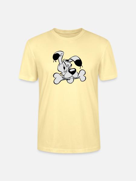 Asterix & Obelix - Idefix mit Knochen - Stanley/Stella Unisex Bio-T-Shirt CRAFTER - Creme