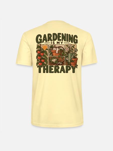Gardening Is My Therapy - Stanley/Stella Unisex Bio-T-Shirt CRAFTER - Creme