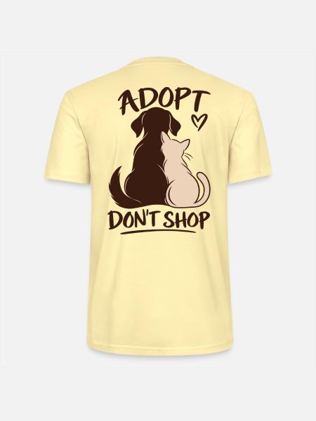 Adopt Don’t Shop Dog & Cat - Stanley/Stella Unisex Bio-T-Shirt CRAFTER - Creme