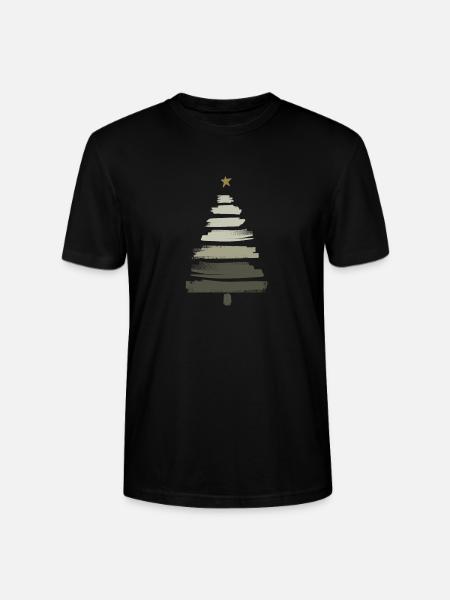 Christmas Tree - Stanley/Stella CRAFTER Unisex Organic T-Shirt - black