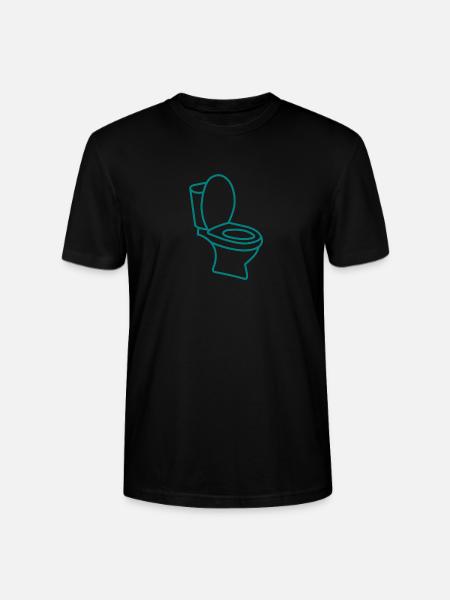 Klo WC Toilette - Stanley/Stella Unisex Bio-T-Shirt CRAFTER - Schwarz