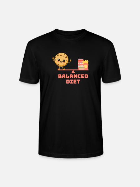 équilibré cookie fastfood Régime - T-shirt bio CRAFTER Stanley Stella Unisexe - noir