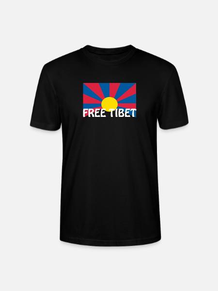 free tibet flagge - Stanley/Stella Unisex Bio-T-Shirt CRAFTER - Schwarz