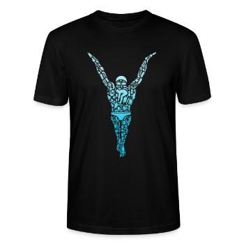 Schwimmen Schwimmsport Jungen Schwimmer Kinder - Stanley/Stella Unisex Bio-T-Shirt CRAFTER - Schwarz - Vorne - Alina (178cm) & Michal (187cm)