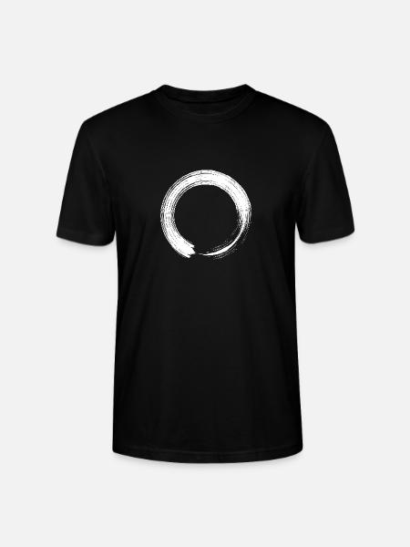 Circle design icon brush white - Stanley/Stella CRAFTER Unisex Organic T-Shirt - black
