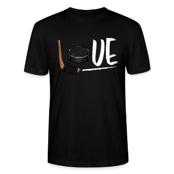 Eishockey - Stanley/Stella Unisex Bio-T-Shirt CRAFTER - Schwarz - Vorne - Alina (178cm) & Michal (187cm)