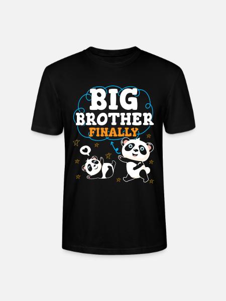 Endlich Großer Bruder Big Bro - Stanley/Stella Unisex Bio-T-Shirt CRAFTER - Schwarz