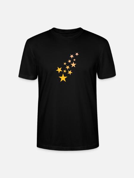 Star asterisk pattern starry sky - Stanley/Stella CRAFTER Unisex Organic T-Shirt - black