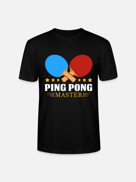 Ping-pong - T-shirt bio CRAFTER Stanley Stella Unisexe - noir