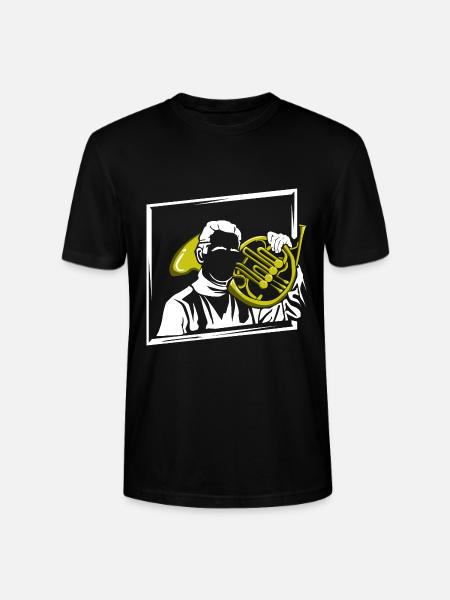 Festliches Waldhorn Blasmusik - Stanley/Stella Unisex Bio-T-Shirt CRAFTER - Schwarz