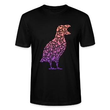 Puffin Papageientaucher Papageitaucher Mädchen - Stanley/Stella Unisex Bio-T-Shirt CRAFTER - Schwarz - Vorne - Alina (178cm) & Michal (187cm)