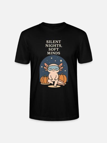 Axolotl Silent Nights Halloween - Stanley/Stella Unisex Bio-T-Shirt CRAFTER - Schwarz