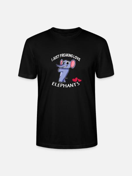 J'aime les éléphants - T-shirt bio CRAFTER Stanley Stella Unisexe - noir