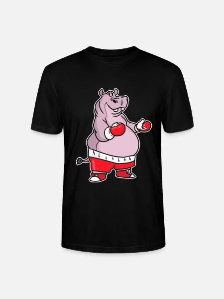 Schlagfertiges Nilpferd Boxring - Stanley/Stella Unisex Bio-T-Shirt CRAFTER - Schwarz