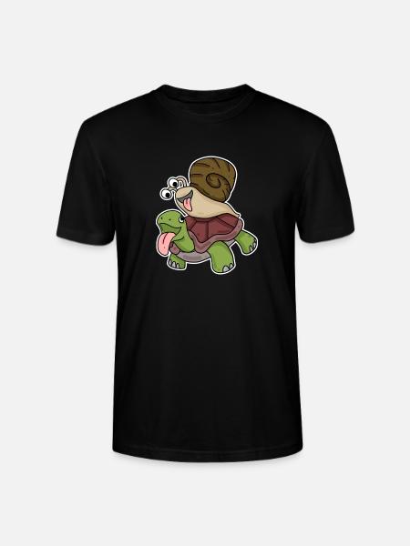 Tortue et escargot - T-shirt bio CRAFTER Stanley Stella Unisexe - noir