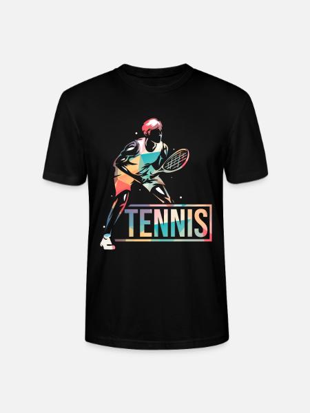 Flinker Tennisspieler Rasentennis - Stanley/Stella Unisex Bio-T-Shirt CRAFTER - Schwarz