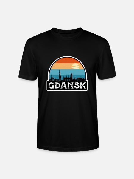 Danzig Polen Flagge Skyline Reisesouvenir - Stanley/Stella Unisex Bio-T-Shirt CRAFTER - Schwarz
