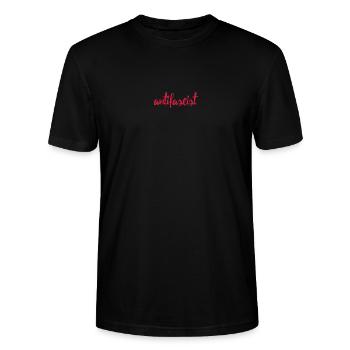 Always Antifascist - Stanley/Stella Unisex Bio-T-Shirt CRAFTER - Schwarz - Vorne - Alina (178cm) & Michal (187cm)