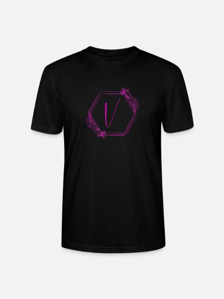 V Blüten Hexagon Design - Stanley/Stella Unisex Bio-T-Shirt CRAFTER - Schwarz