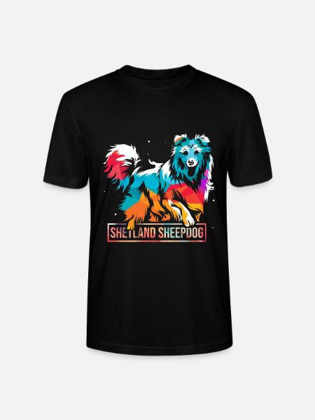 Wachsamer Sheltie Hütehundprofi - Stanley/Stella Unisex Bio-T-Shirt CRAFTER - Schwarz