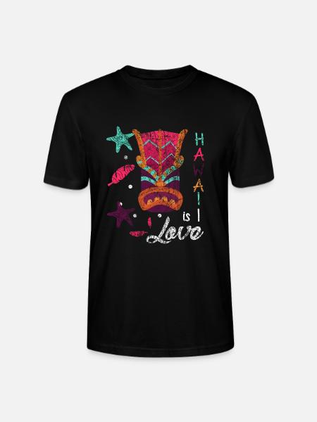 Hawaii Vacations Love - Stanley/Stella Unisex Bio-T-Shirt CRAFTER - Schwarz