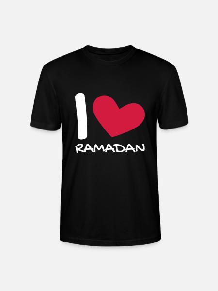 Ich liebe Ramadan Geschenk Herz - Stanley/Stella Unisex Bio-T-Shirt CRAFTER - Schwarz