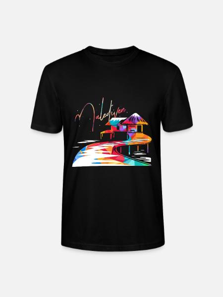 Leuchtende Malediven Korallenriff - Stanley/Stella Unisex Bio-T-Shirt CRAFTER - Schwarz
