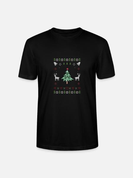 Weihnachtsbaum Ugly Christmas - Stanley/Stella Unisex Bio-T-Shirt CRAFTER - Schwarz