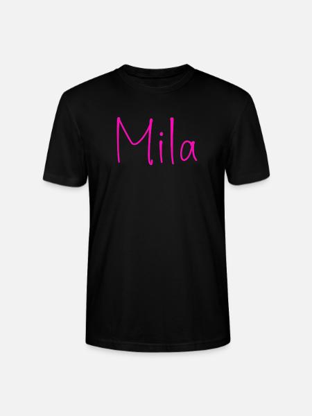 Mila Neon Script - Stanley/Stella Unisex Bio-T-Shirt CRAFTER - Schwarz