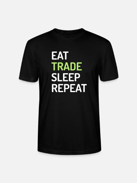Eat Trade Sleep Repeat - Stanley/Stella Unisex Bio-T-Shirt CRAFTER - Schwarz