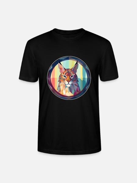 Luchs Buntes Cartoon-Kawaii-Tier - Stanley/Stella Unisex Bio-T-Shirt CRAFTER - Schwarz