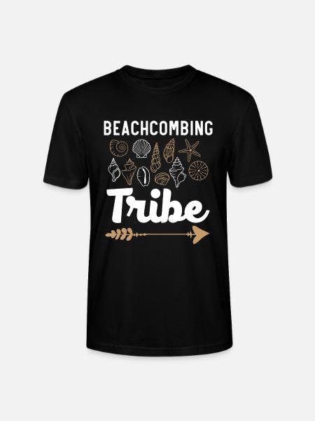 Beachcombing Tribe Shell Collection Strandkamm - Stanley/Stella Unisex Bio-T-Shirt CRAFTER - Schwarz