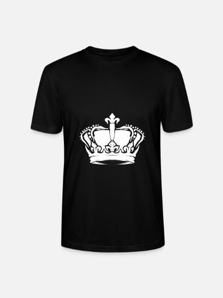 Weiße Krone Queen Partnerlook Damen - Stanley/Stella Unisex Bio-T-Shirt CRAFTER - Schwarz