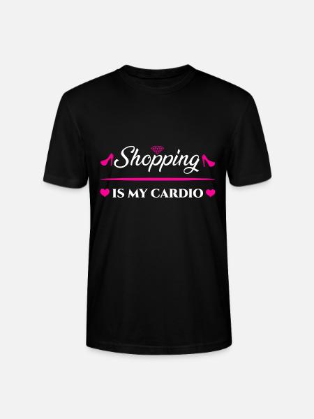 Shopping Is My Cardio - Stanley/Stella Unisex Bio-T-Shirt CRAFTER - Schwarz