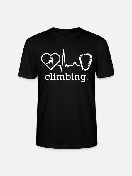 Klettern Kletterhalle Kletterer Bouldern - Stanley/Stella Unisex Bio-T-Shirt CRAFTER - Schwarz